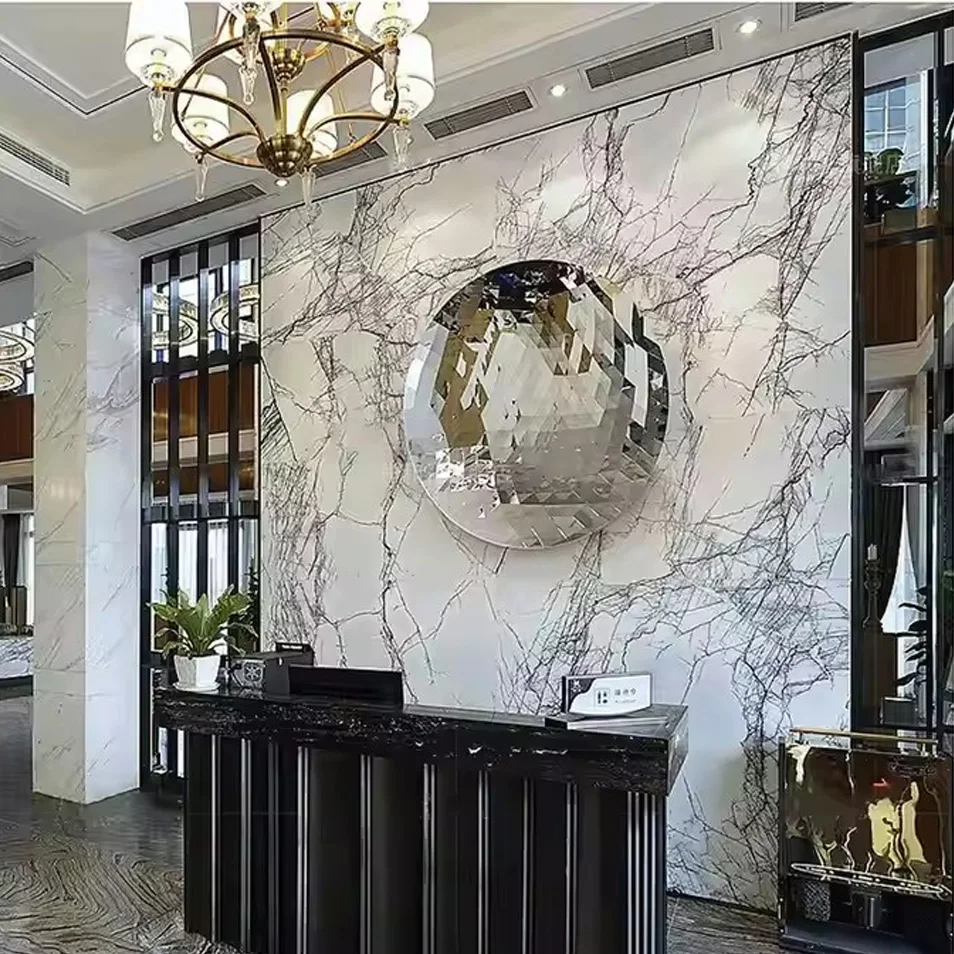 

Metal stainless steel triangular geometric concave mirror |304 316 stainless steel pendant | living room bedroom villa wall deco