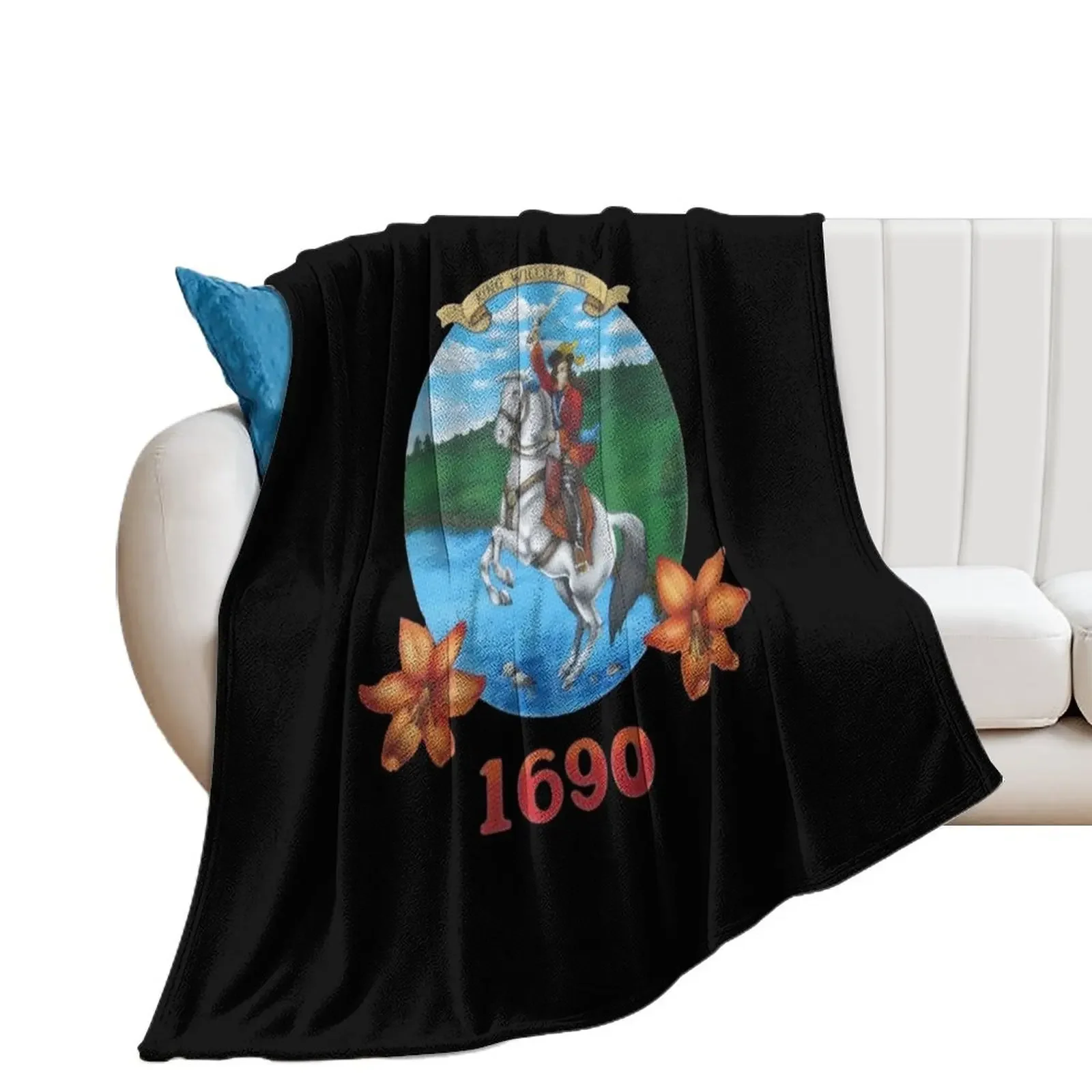 

King Billy - 1690 Throw Blanket Personalized Gift Flannel Blankets