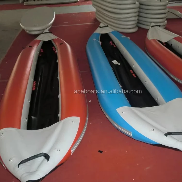 New Design 4.3m Portable Inflatable Kayak Canoe Reinforced PVC Material Sport Style For Outdoor Fishing Surfing Lake River Use