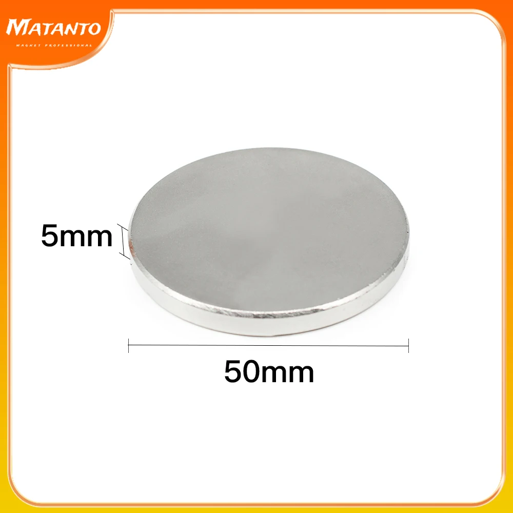 1/2/3PCS 50x5 mm Disc Powerful Strong Magnetic Magnets 50mm X 5mm Bulk Round Neodymium Magnets 50x5mm N35 Big Disc Magnet 50*5