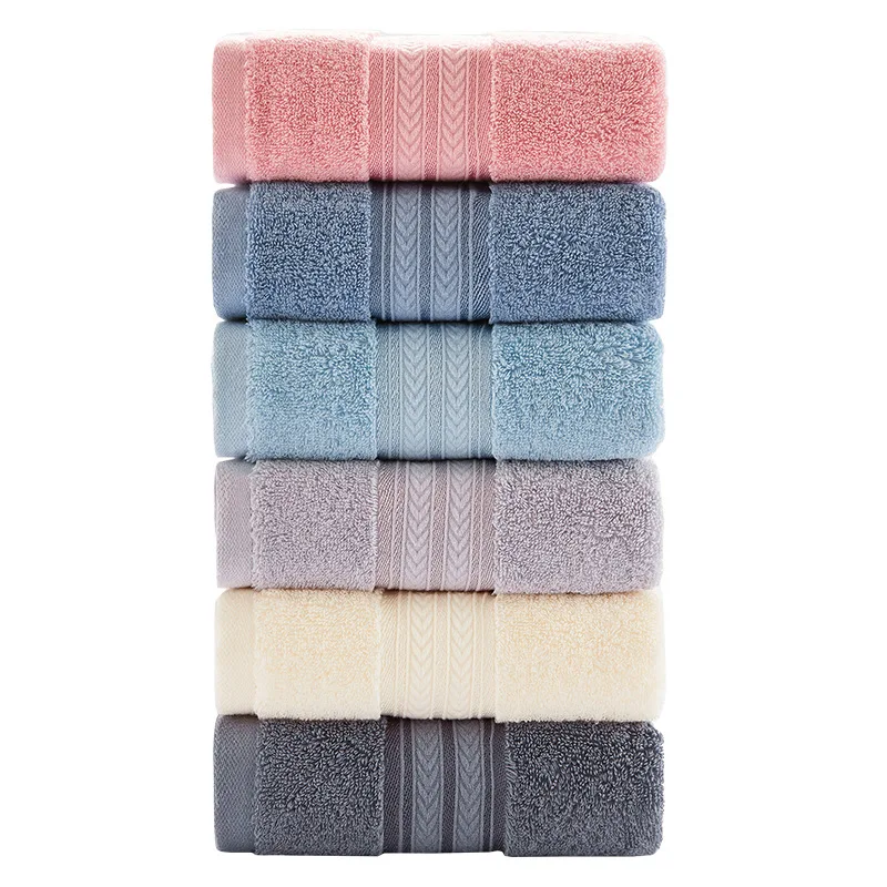 

Pure cotton 32-strand plain towel with bright thread breaks, simple and not easy to shed, face towel