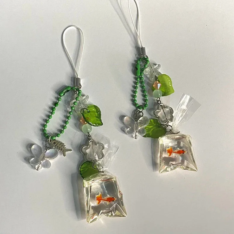 اليدوية حقيبة السمك المفاتيح المجوهرات الجمالية