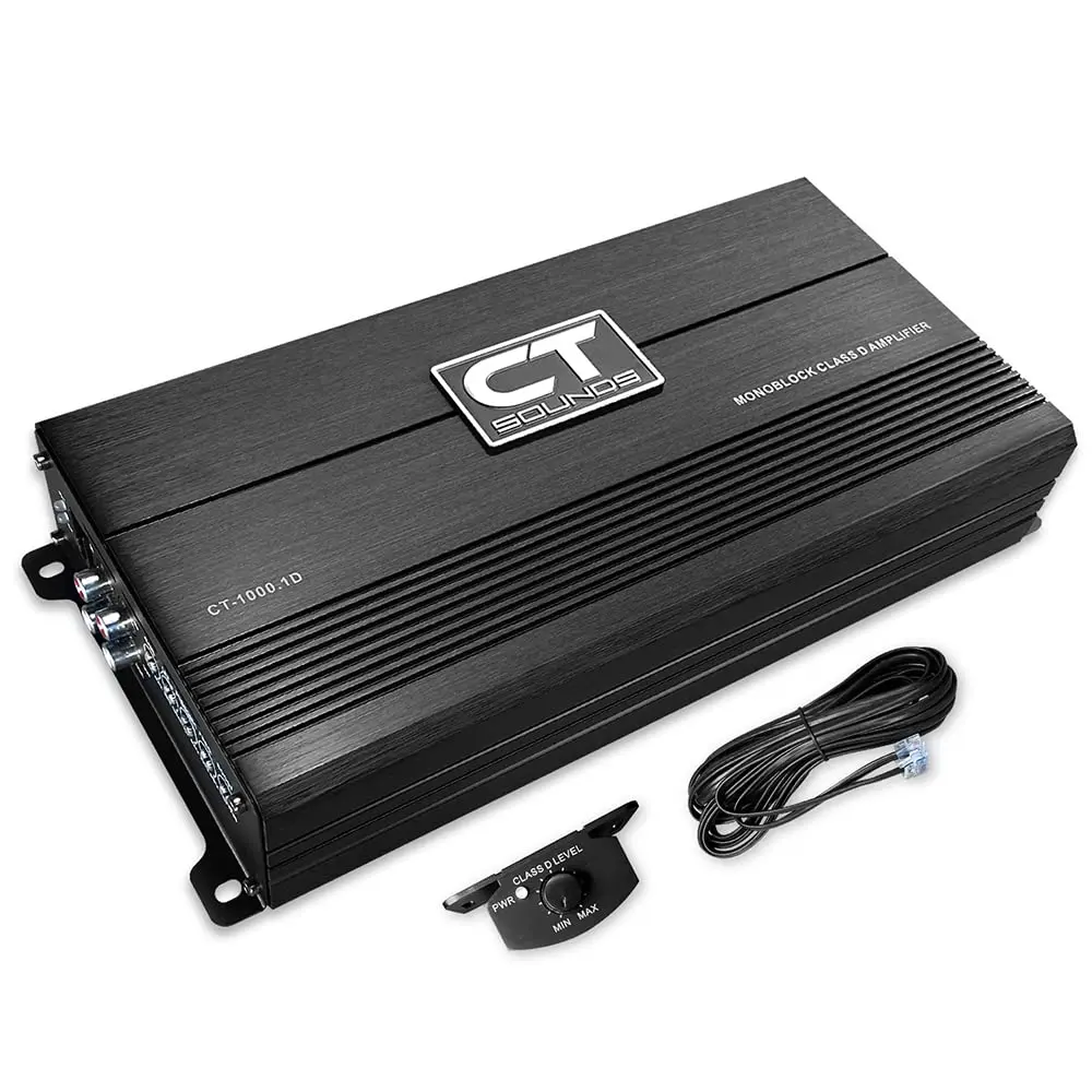 

Compact Class D Car Audio Monoblock Amplifier, 1000 Watts RMS, High Power for Enhanced Sound
