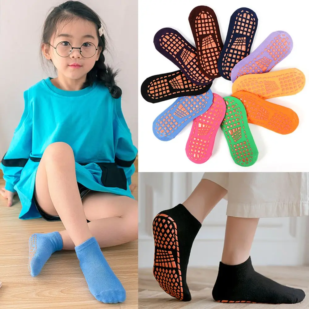 Trampoline Breathable Warm Foot Dispensing Anti-slip Rubber Floor Socks Early Education Socks Glue Point