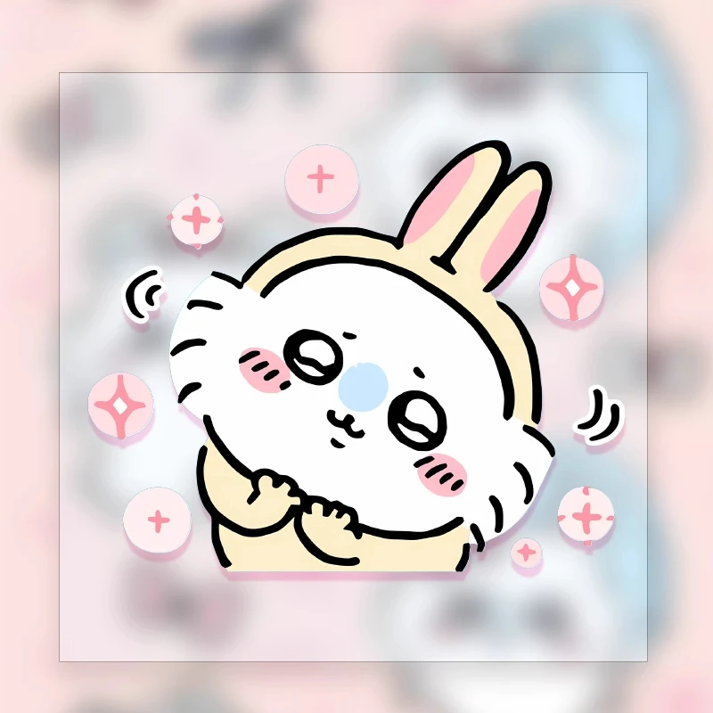 ملصق تزيين للكمبيوتر المحمول على شكل حقيبة خدش للسيارة والدراجات النارية من Chiikawa Momonga