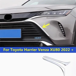 Car Style Front Racing Grille Frame Fog Light Lamp Trim Strip For Toyota Harrier Venza XU80 2022 + Accessories Exterior Sticker