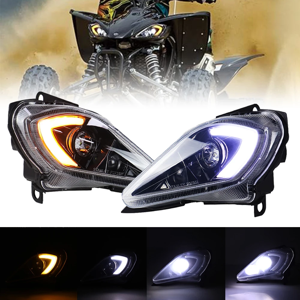 LED Turn Signal Light Hi/Low Beam DRL Light Headlights for Yamaha YFZ 450 YFZ450R YFZ450X Wolverine 450 350 Raptor 700 2006-2020