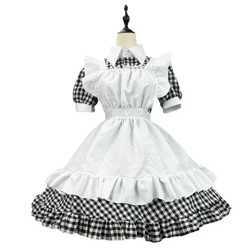 Trajes Retro de Lolita de talla grande, vestido de lencería Sexy de manga larga para Cosplay, delantal blanco y negro para colegiala de Anime, sirvienta ZK59s;2,k'5,t;8.