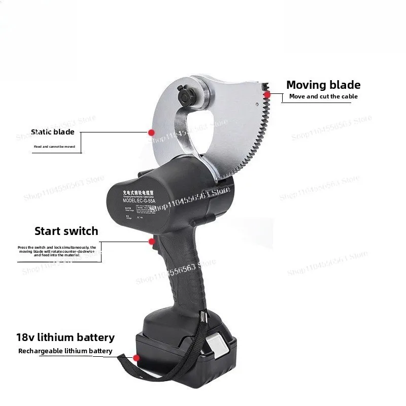 Portable Hydraulic Rebar Cutter RC-32, Electric Handheld Steel Bar Cutting Tool for Construction and Reinforcement Work
