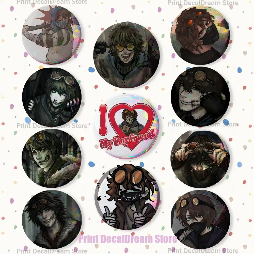 

C-CreepypastaS T-Ticci Toby Badges Creative Tinplate Button Pins Brooch Creative Quotes Badge Clothes Backpack Jewelry Gift