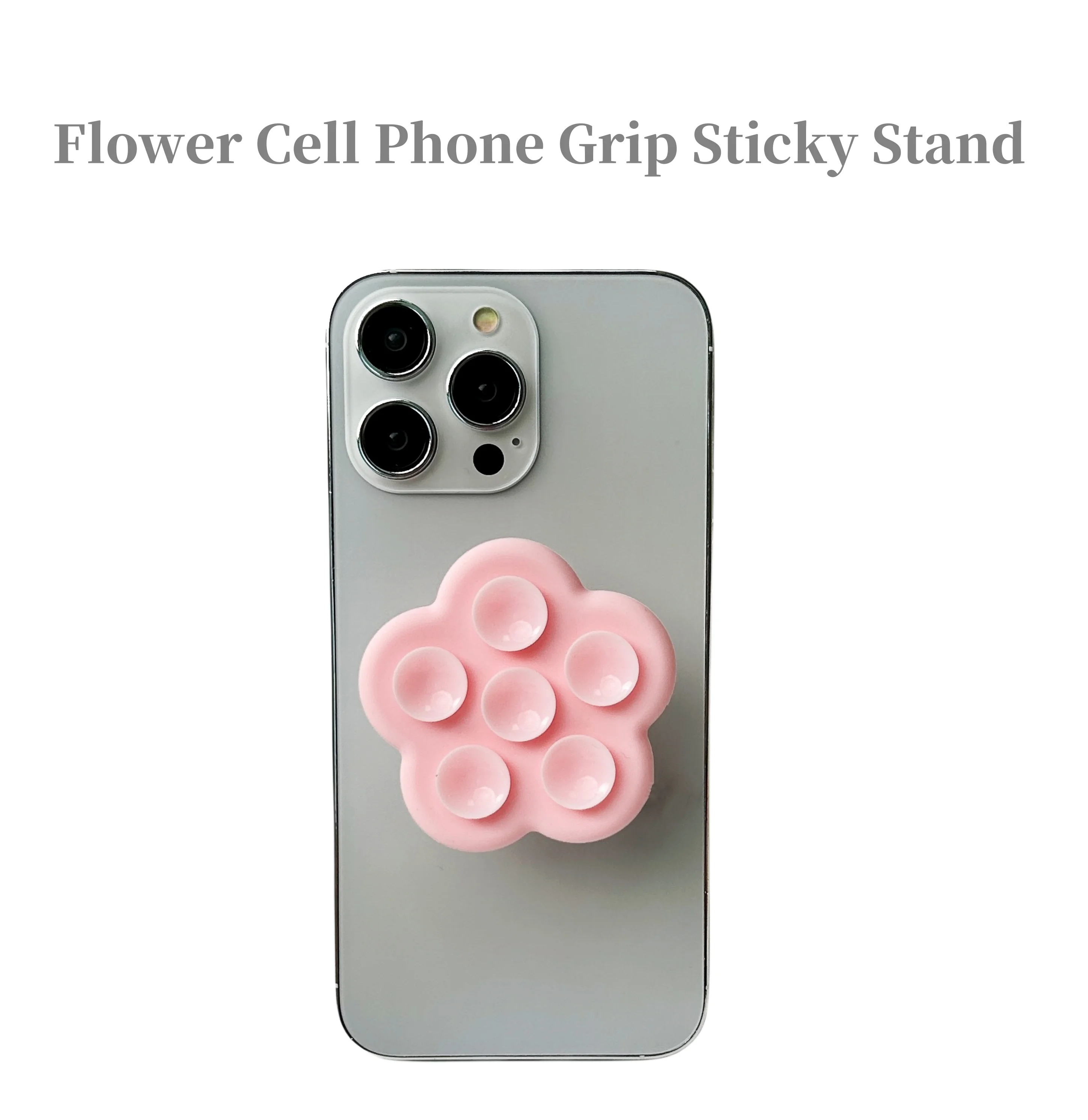 Flower Suction Cup Silicone Sticky Phone Grip Stand for p-socket Pop Top Phone Grip Tok Griptok Holder Ring Phone foldable Stand