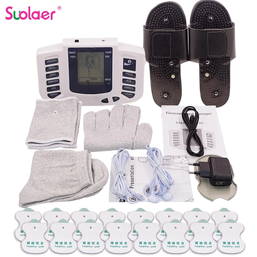 Professional Physiotherapy Tens Full Body Massager EMS Muscle Electrostimulator Microcurrents Low Frequency Relaxing Pain Relief