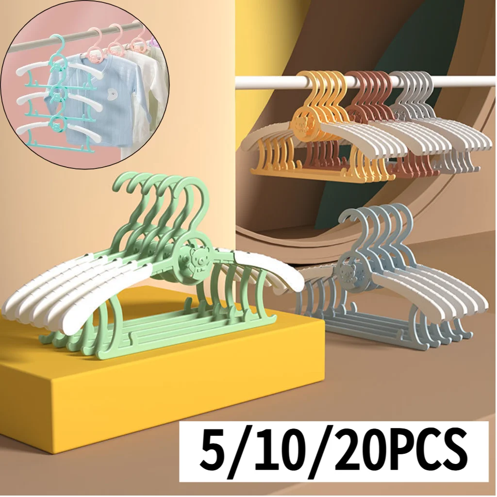 5/10/20 pièces extensible bébé pépinière placard cintre gain de place enfants antidérapant cintre pour fille garçon enfant en bas âge enfants