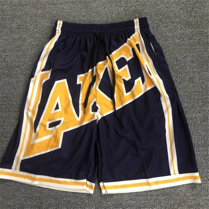 Men's Vintage - style Street Basketball Shorts for Warriors and Raptors Fans: Loose - fitting, Ideal for Sports Training and Cas