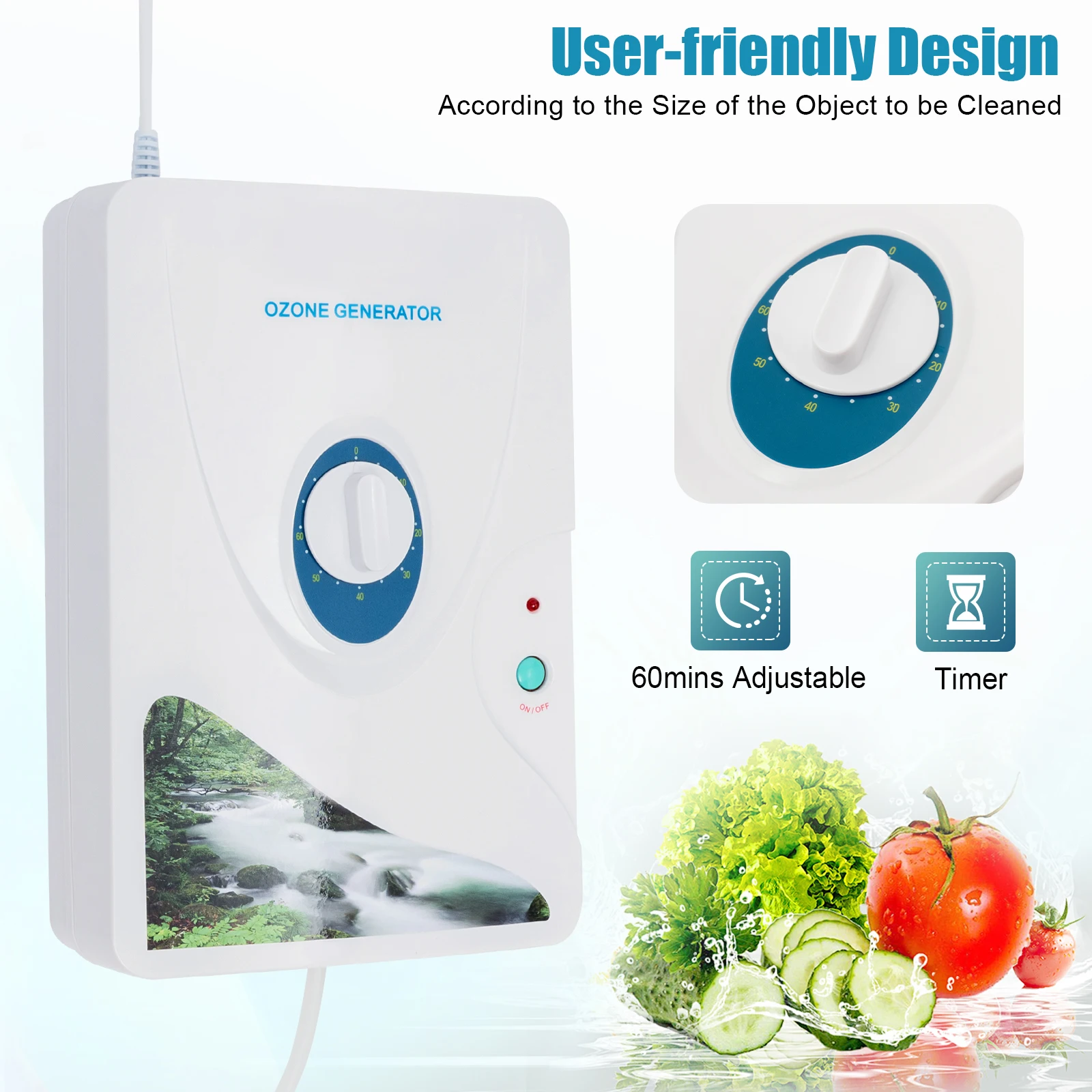 Le purificateur d'air du générateur d'ozone 600 mg/h élimine les odeurs élimine les virus 220 V 50 Hz