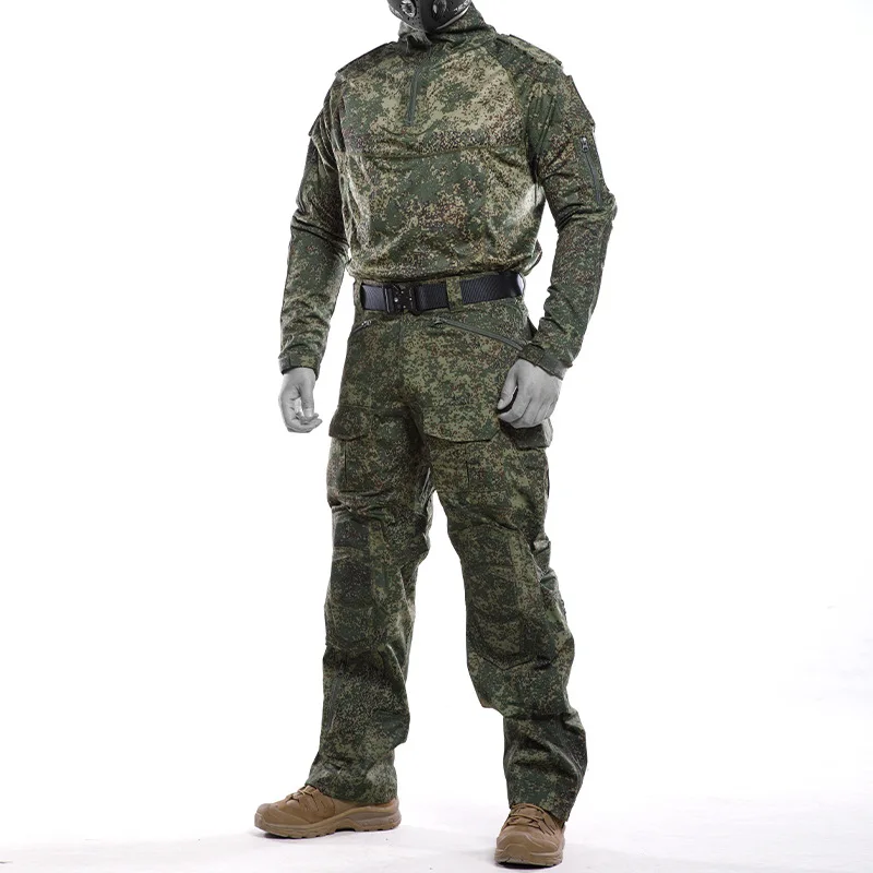 Men's Camouflage Uniform Set, Training Suit with Three-Dimensional Tailoring and No Constraint.