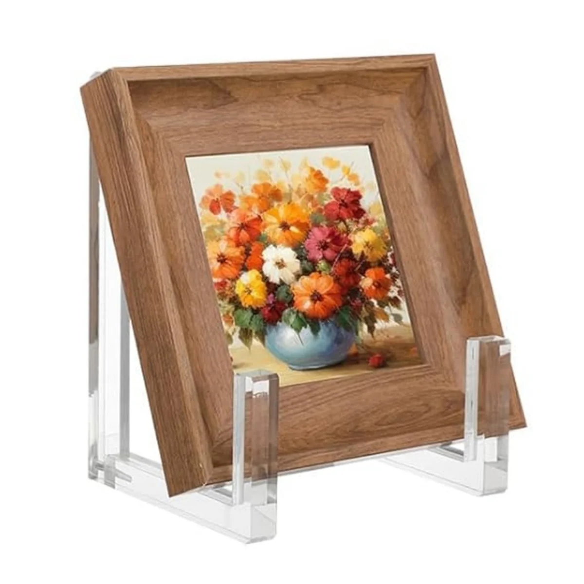 

AA98 Подставка для тарелок для дисплея, прозрачная акриловая квадратная подставка-держатель, настольная подставка для фоторамки, мольберт для книги, 2 упаковки