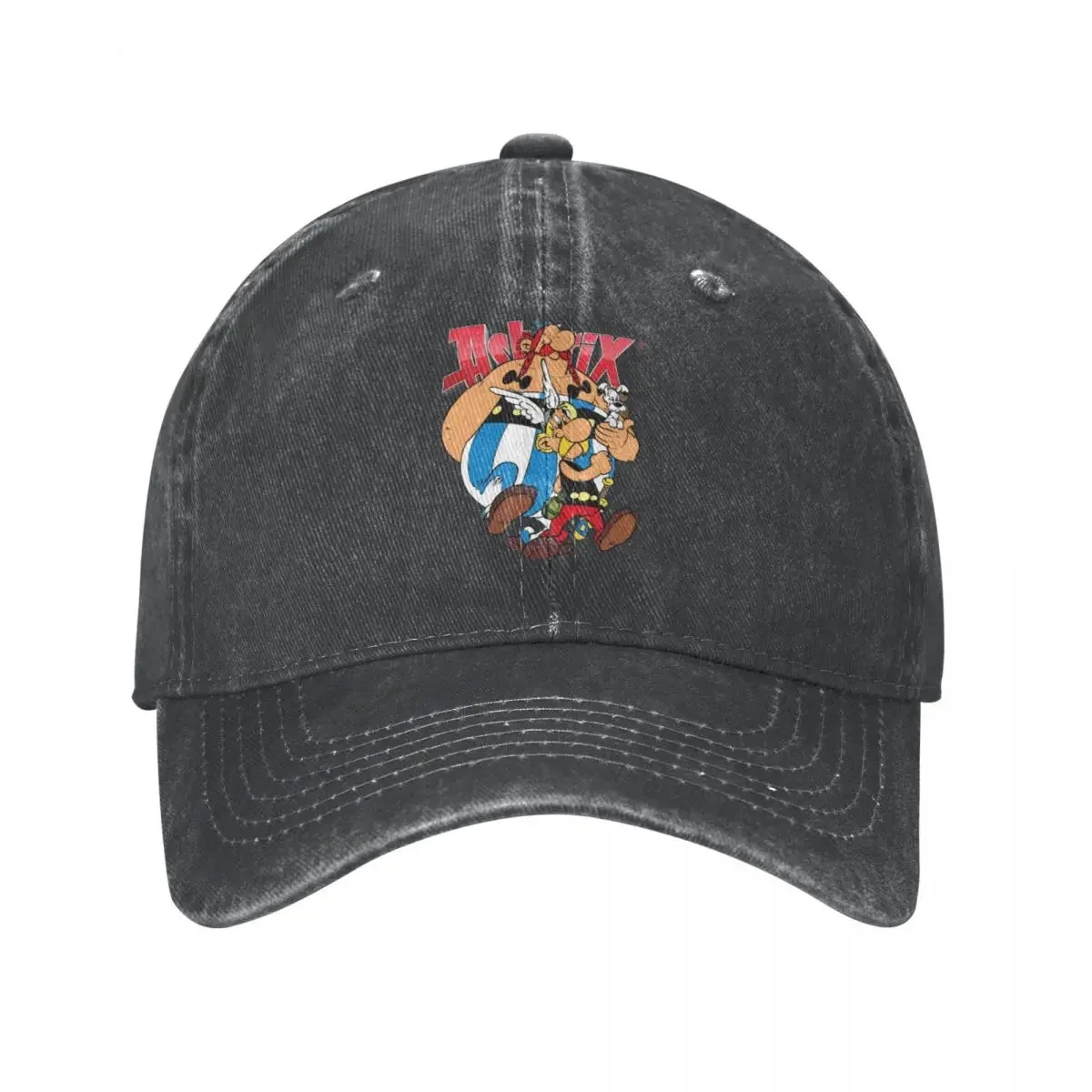 Retro Asterix And Obelix Baseball Cap Unisex Style Distressed Washed Snapback Hat Outdoor Summer Adjustable Fit Hats Cap