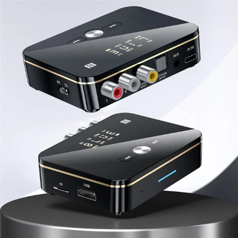 NFC Digital Display Bluetooth Adapter NFC Bluetooth 5.0 Receiver Transmitter 3.5mm Bluetooth Audio Adapter