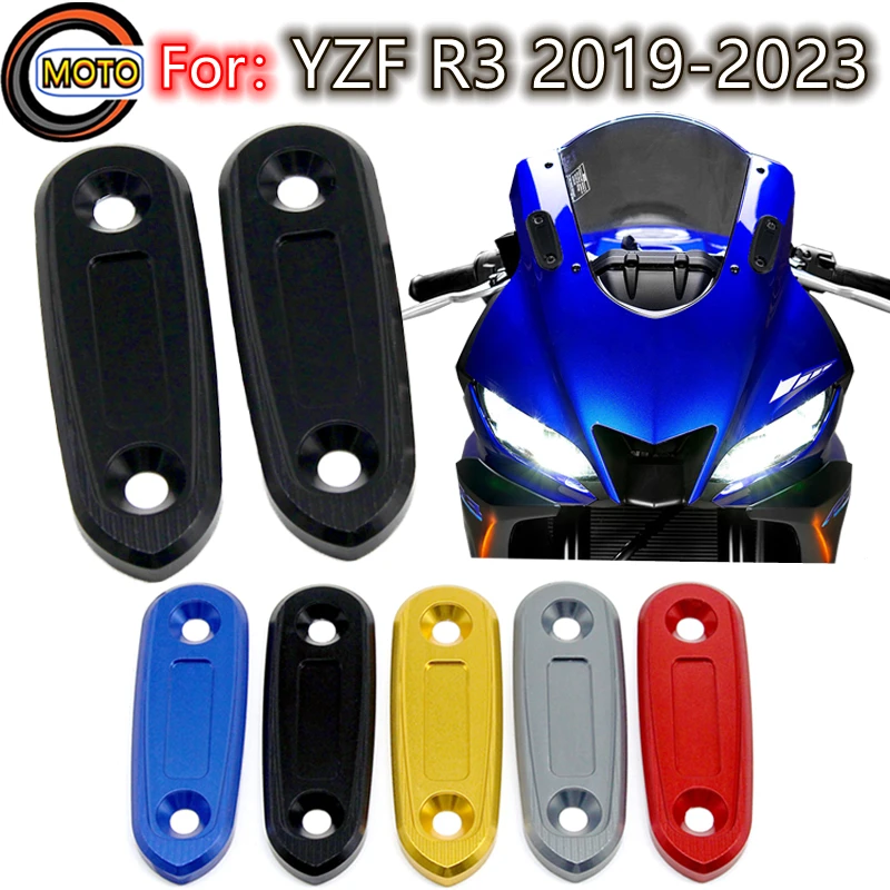 For Yamaha YZF R3 2019 2020 2021 2022 2023 Motorcycle rearview mirror base windshield drive eliminator mirror hole cover