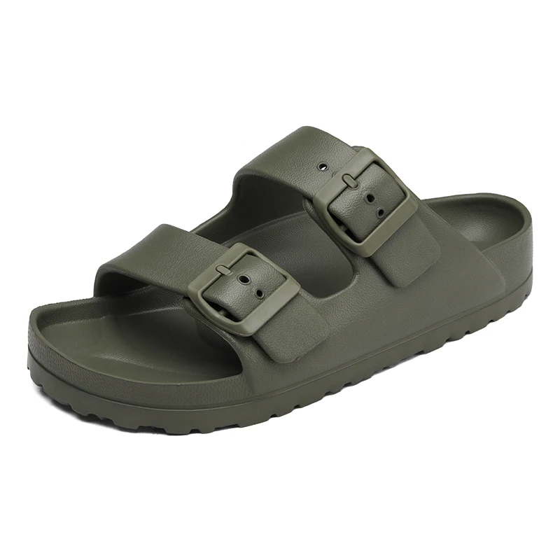 Summer Women Classic Slides Slippers Slip on Beach Sandals With Double Buckle Comfort Lightweight EVA image 5