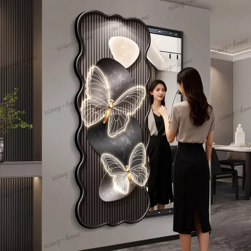 LSHidden full-length mirror entrance decoration painting home decor items Large mirror designer furniture living room grand miro
