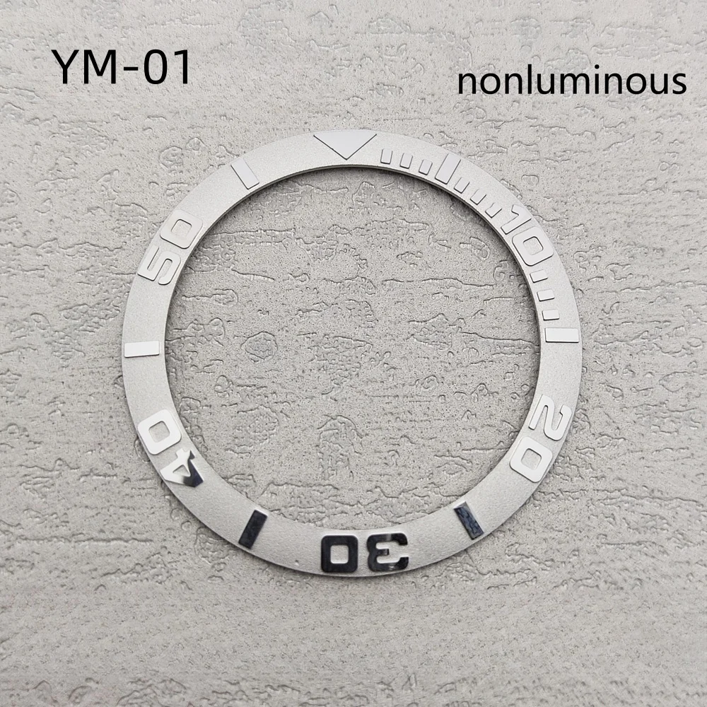 

38mm Ceramic Bezel Insert Sloped Mens Watch Diver Accessories for Yacht Master Submarine Seiko Mod Watches Replacement Parts