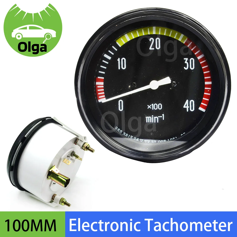 

100MM Electronic tachometer For KAMAZ 24V AN.253.3813 ТУ37.003.1251-85 Olga Gauge 2531.3813(253.3813) Universal Tachometer
