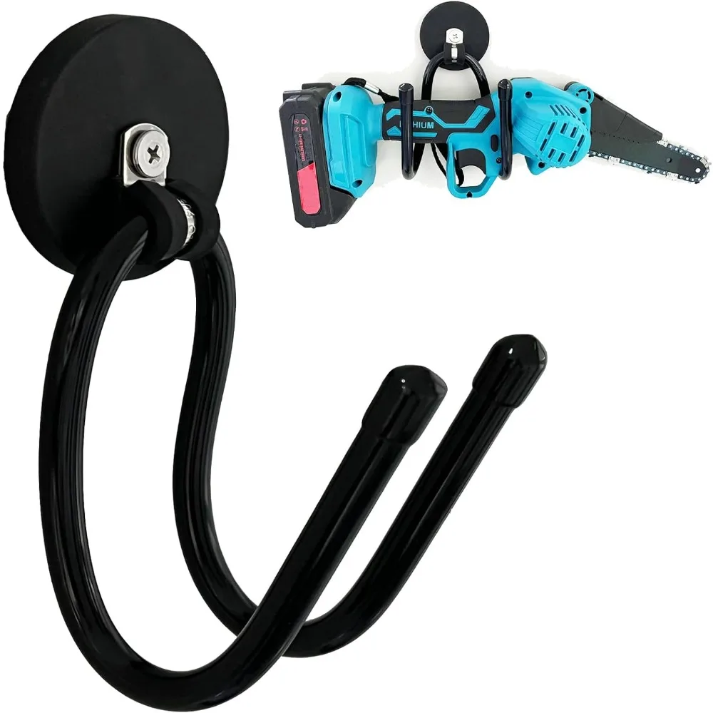 

Heavy Duty Garage Storage Magnetic Hooks, Garden Power Tool Holder Organizer Hangers for Chainsaw, Powerful Cruise Garage Workshop Tool Box Magnet Organize Hangers for Tools