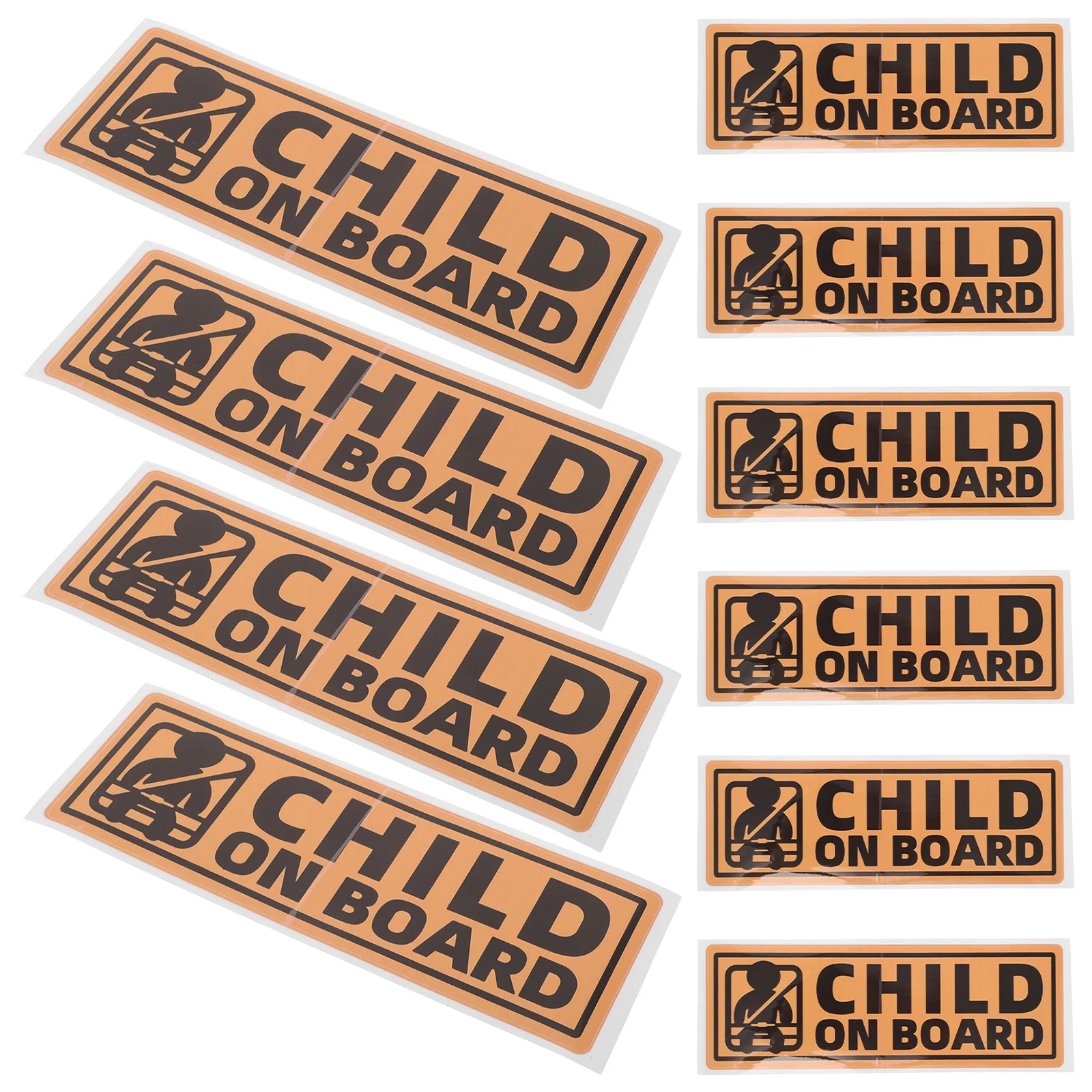 

10Pcs Child on Board Signs for Car Bright Yellow Waterproof Baby Warning Decal Rear Safety Sticker Vehicle Exterior Truck Bumper