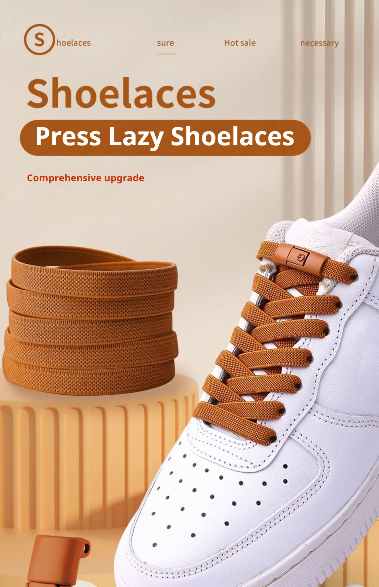 Elastische Schnürsenkel für Sneaker, Tennis, Schnürsenkel ohne Binden, Schnürsenkel mit Verschluss, ohne Schnürsenkel, für Kinder und Erwachsene, Schuhzubehör, 1 Paar/2 Paar. – Detail 1