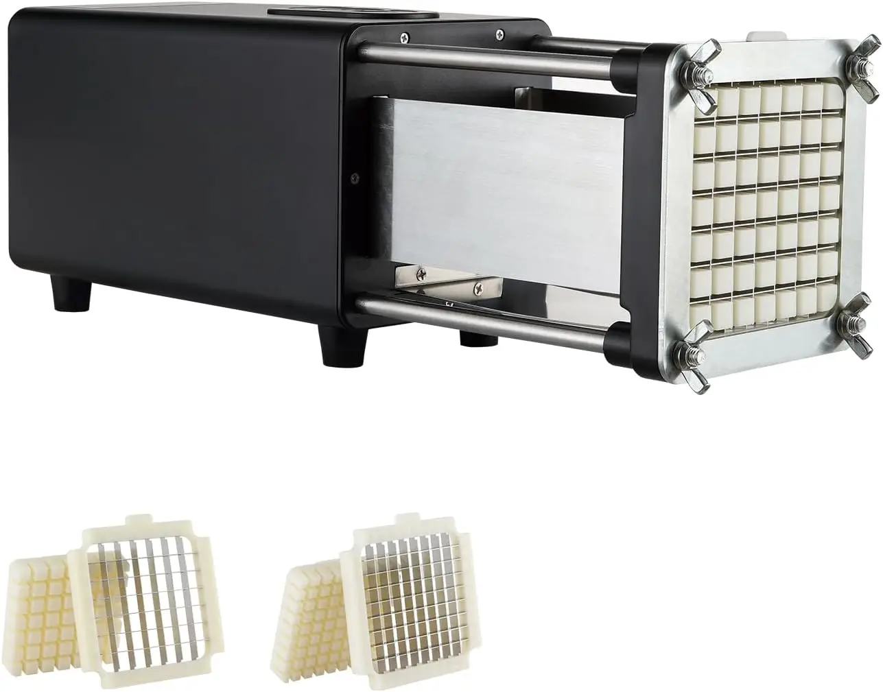 

Electric French Fry Cutter with 1/2-Inch and 3/8-Inch Stainless Steel Blades, Anti-slip Feet for Potatoes, Vegetables