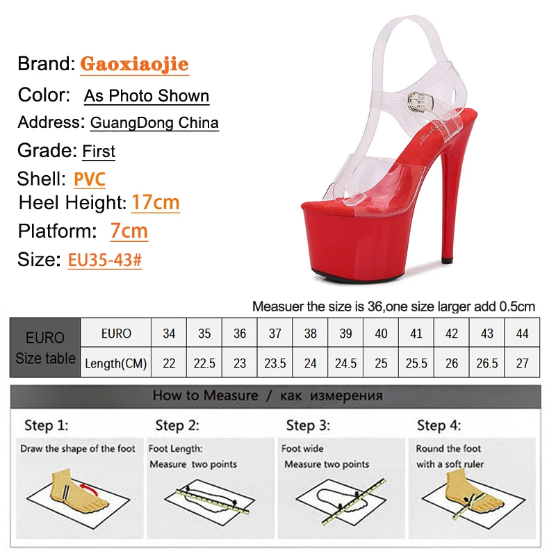 17CM Women Sandals PVC Upper Thin Heels Platform High Heels Dance Shoes Modern Peep Toe Sandals Sexy Red Party Shoes For Womens