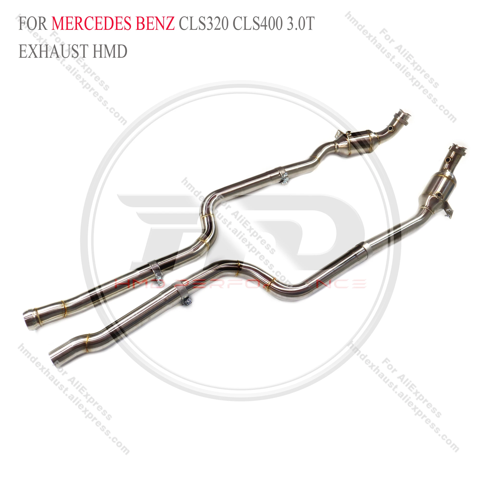 

Даунпайп для Mercedes Benz CLS320 CLS400 3.0T без клапана HMD Выхлопная система Сертификация качества производительности