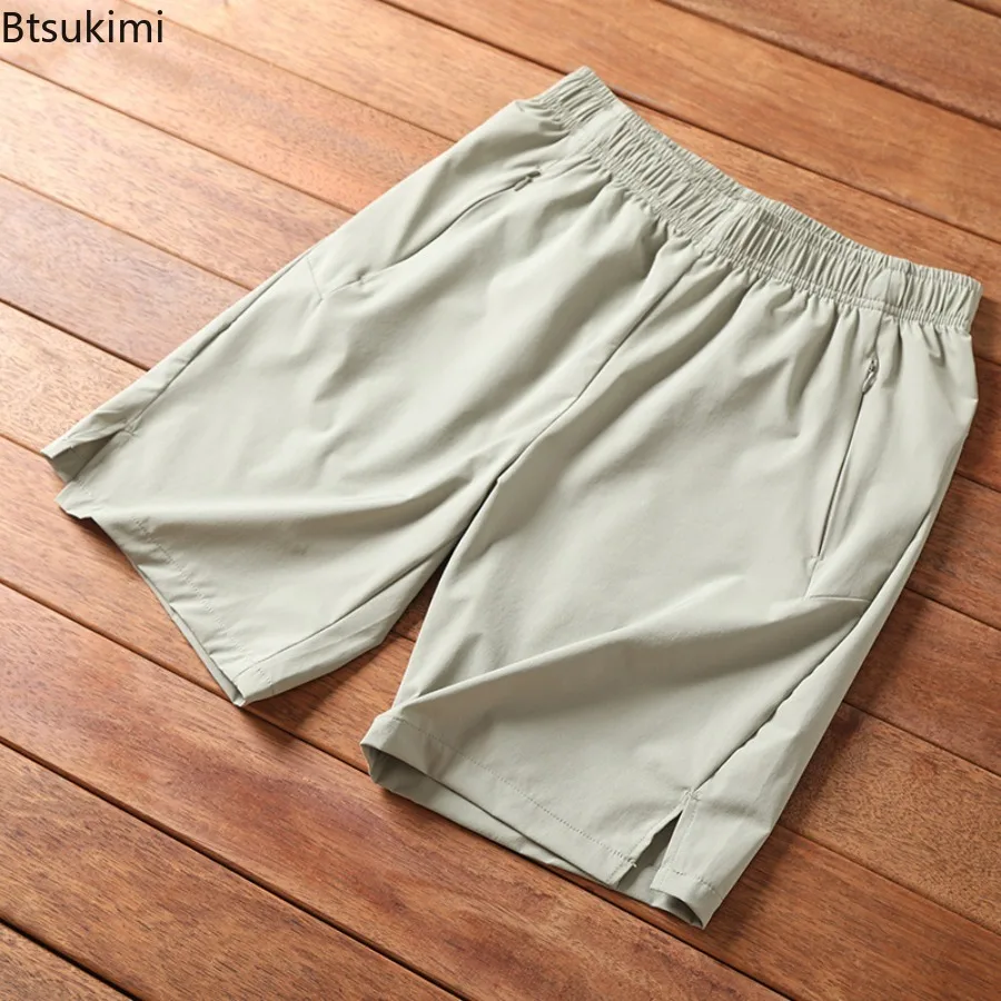 Summer New Men's Sport Running Shorts with Zipper Pockets Outdoor Training Jogging Pants Quick-dry Breathable Fitness Sweatpants