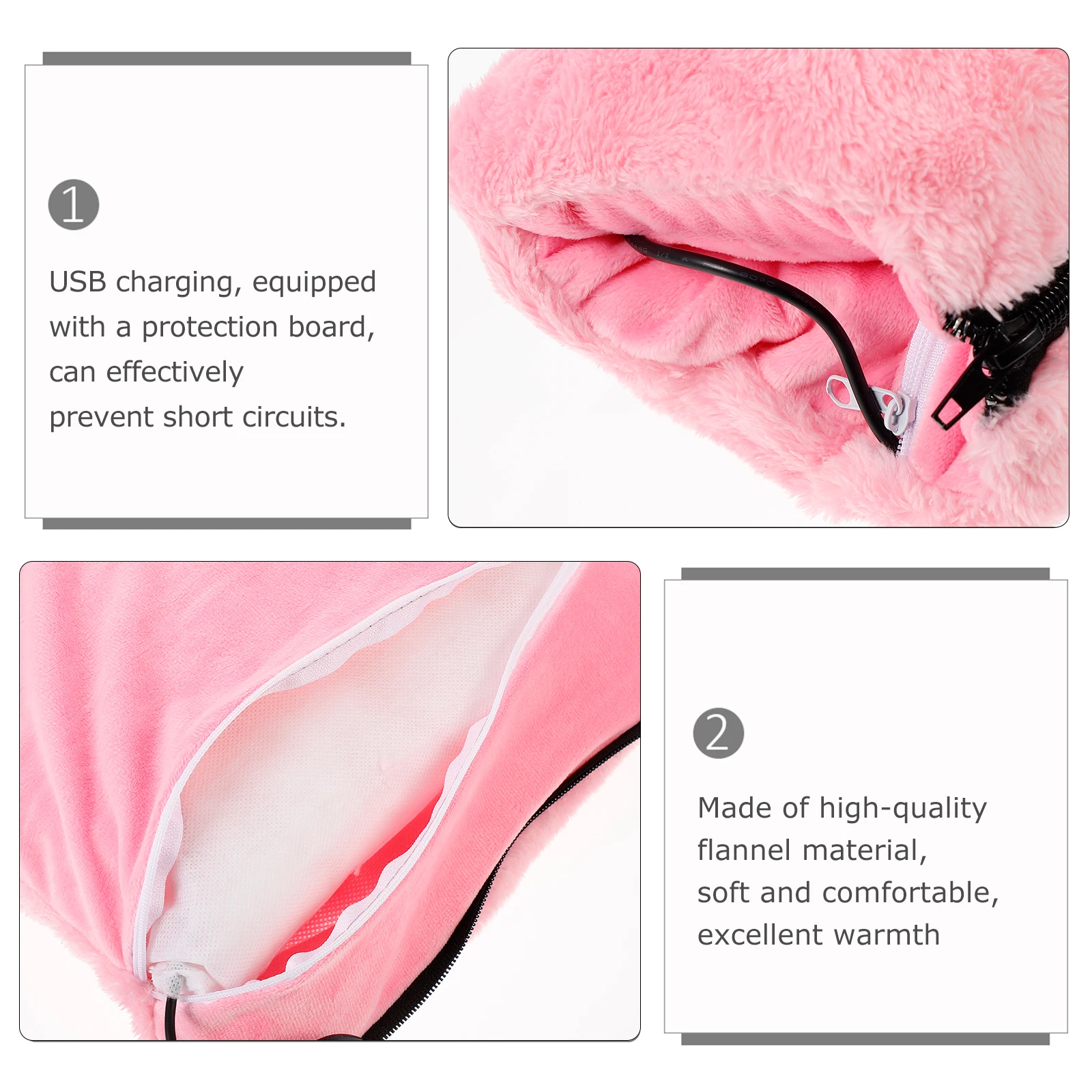 

1pc Usb Hand Warmer Winter Muffs Rechargeable Electric Hot Pad Portable Warm Pillow For Women Gift With Overcharge Protection