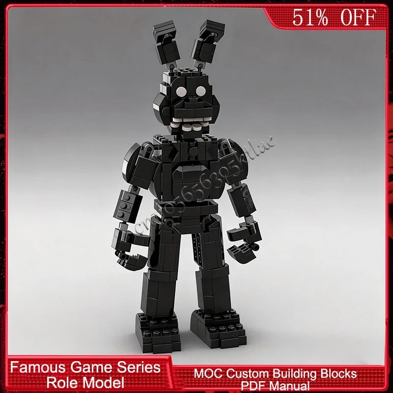 533 PCS Série de Personagens de Jogos Populares, Modelo de Bloco de Construção Modular Personalizável Dark Ethereal Hare, Brinquedo Simples DIY para Presente de Festival