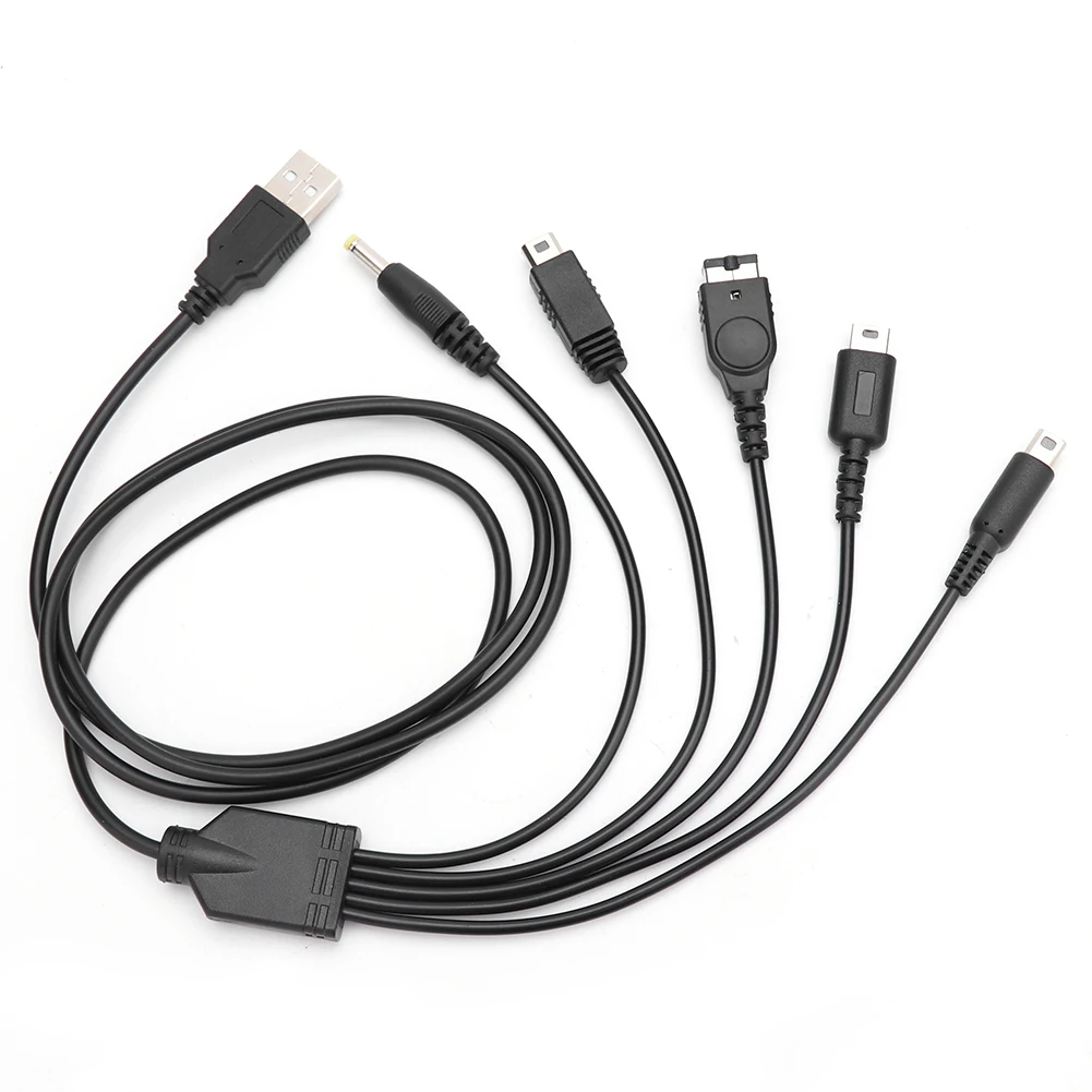 5 In 1 USB Charging Cable For Nintendo New 3DS Xl Nds Lite Ndsi Ll Wii U Charger Cable For nintendo Gba For Sony Psp 1000/2000