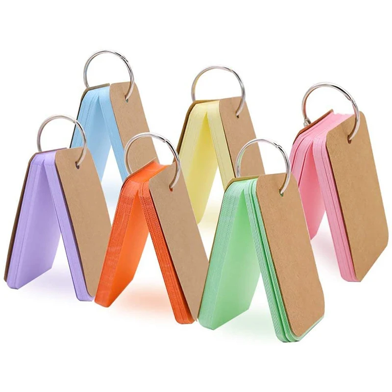 Kraft Paper Study Cards, Color Record Memo Scratch Pads Bookmark DIY Greeting