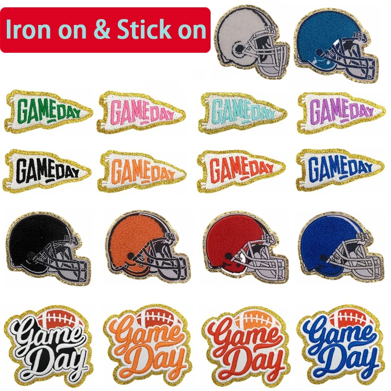 Game Day Ironing Patch Emblem Clothing Bag Hat Accessories Badge Sticker Embroidered  Iron-on Patches DIY Craft Supplies