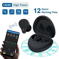 Rechargeable Bluetooth Hearing Aid Phone Connection Noise Reduce Sound Amplifier Hearing Aids Waterproof Earphone For Deafness