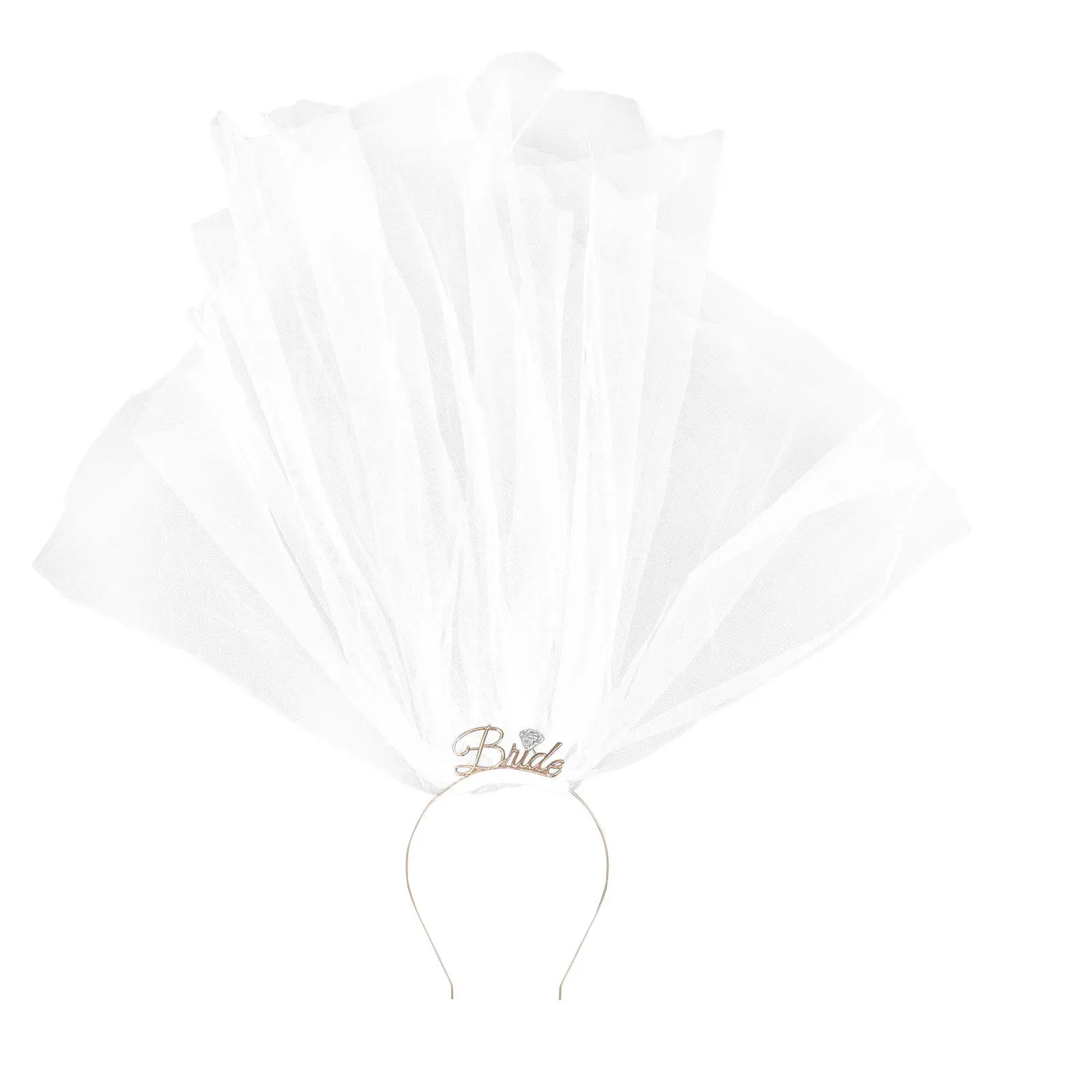 Bride Headband Veil Wedding Bridal Headdress Exquisite Craftsmanship Comfortable Fit Bachelorette Party Shower