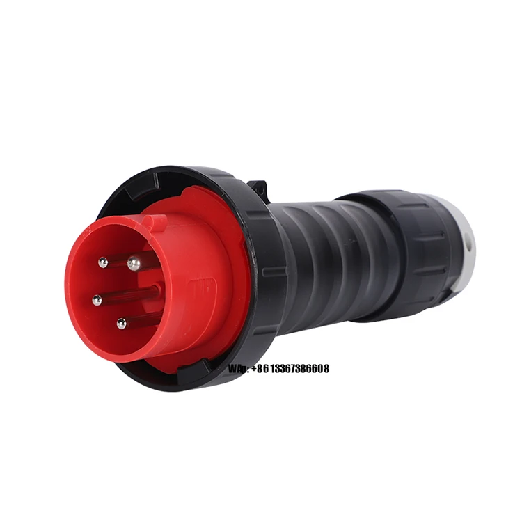 

Промышленный водонепроницаемый разъем (гнездо) IP67, красный, цена
