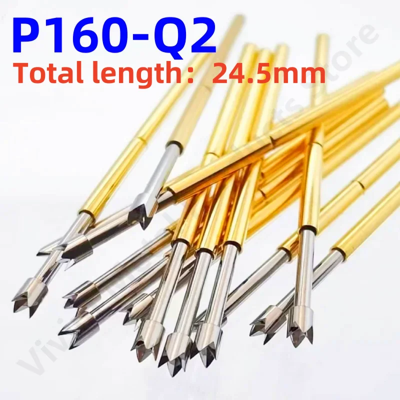 

100PCS Spring Test Probe P160-Q2 4-claw Head Test Pin Head Dia 1.5mm Length 24.5mm Needle Dia 1.36mm Spring Pogo Pin P160-Q