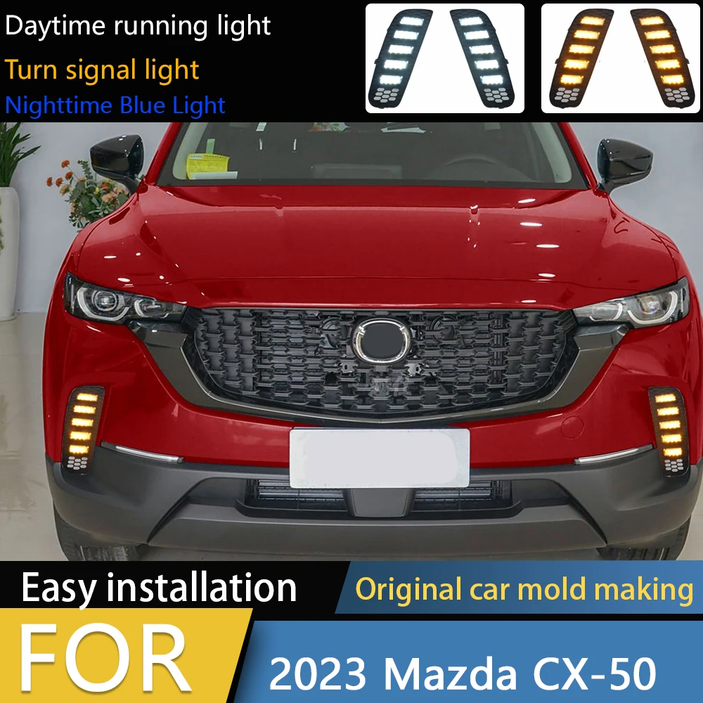 

Светодиодный передний бампер, противотуманные фары для Mazda CX-50 2023-2025, дневные ходовые огни, аксессуары для указателей поворота