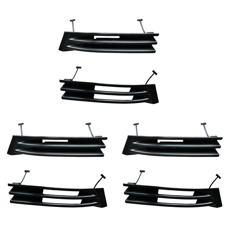 6X Ventilation Grill Bumper Lower Grille Inner L/R For Mercedes W202 S202 C-Class 1993-1997 2028800105 2028800405