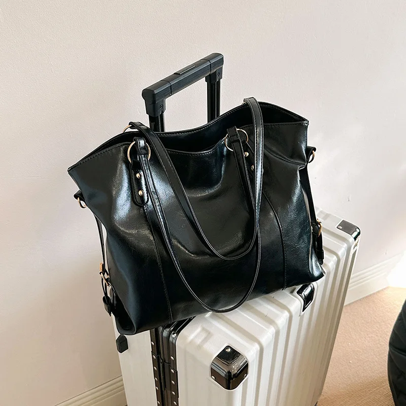 Women's Tote Bag Single Shoulder Underarm Bag New Fashionable Simple High Grade Versatile Casual Large Capacity Commuting