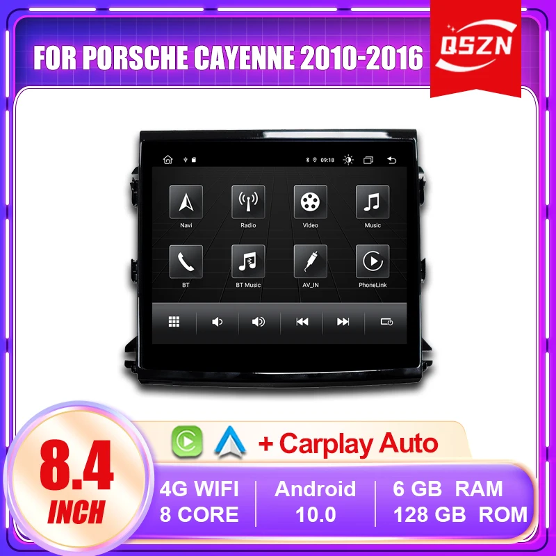 

8.4'' Car Radio For Porsche Cayenne 2010-2016 6+128G Navigation 4G GPS Carplay Auto Android 10 Head Unit PCM 3.1 PCM 4.1