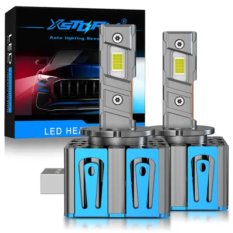 XSTORM D1S D3S LED 자동차 헤드라이트 전구 D1R D2S D3R D4S LED 터보 라이트 6000K 30000LM 자동차 램프 플러그앤플레이 HID 변환 키트