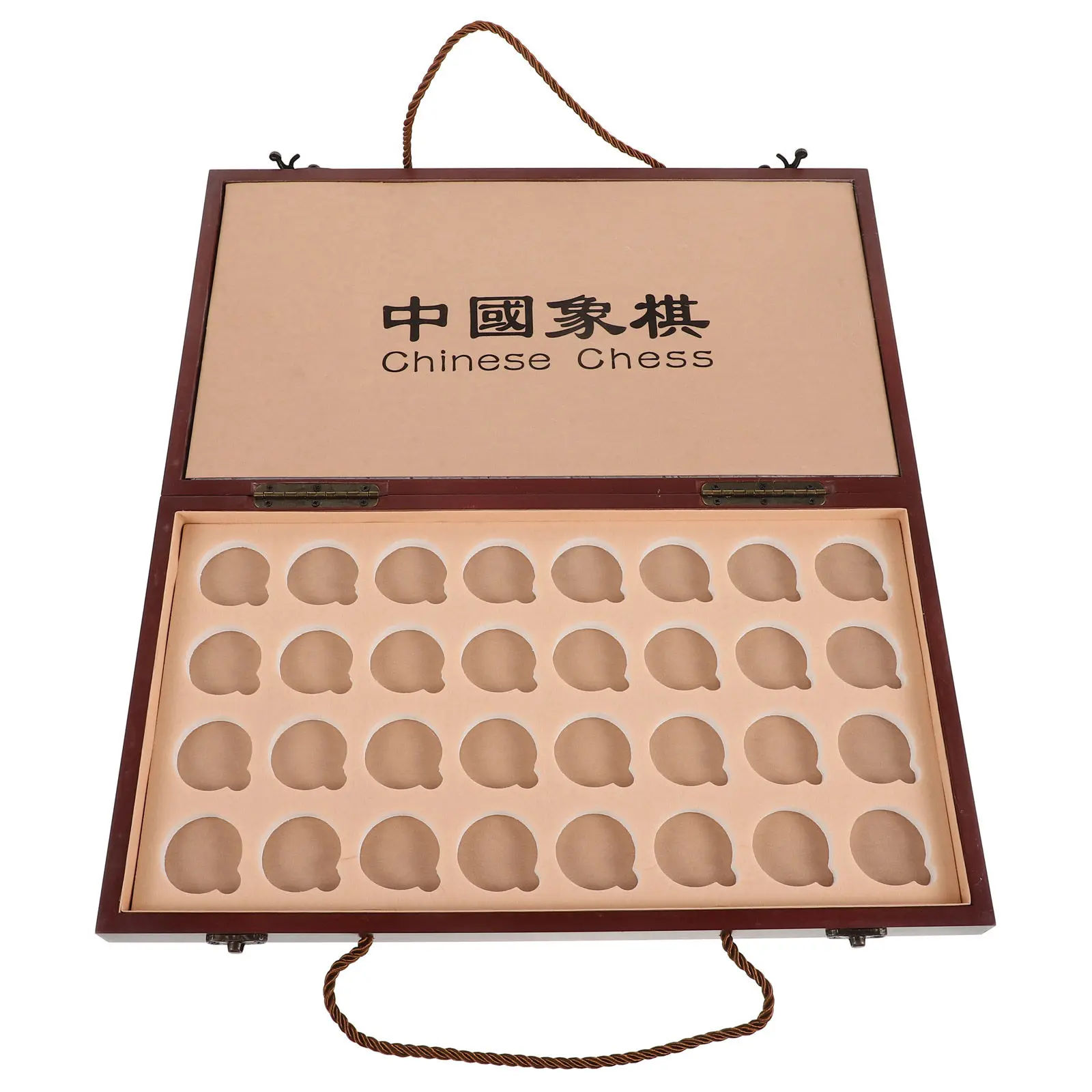 

1Set Wooden Xiangqi Chinese Chess Box Dual-Use Storage Chessboard Portable Travel Game Strategy Board Chess Game
